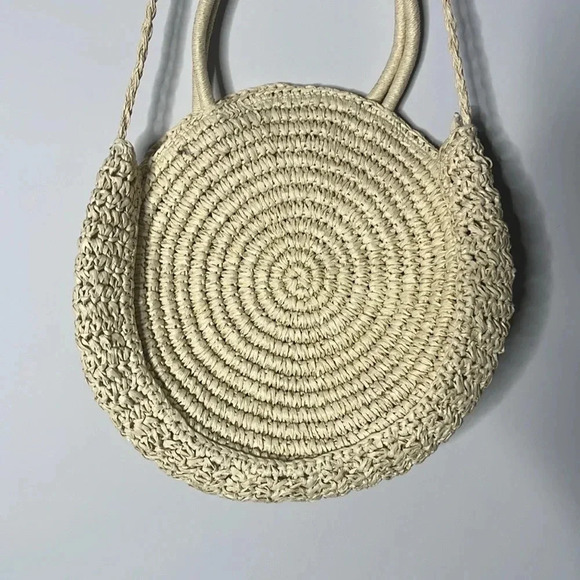 UNBRANDED Cream Straw Boho Purse - Picture 3 of 8